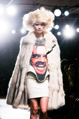 Illustration for article titled Classic Hollywood horror films make for killer dresses in this psycho fashion show
